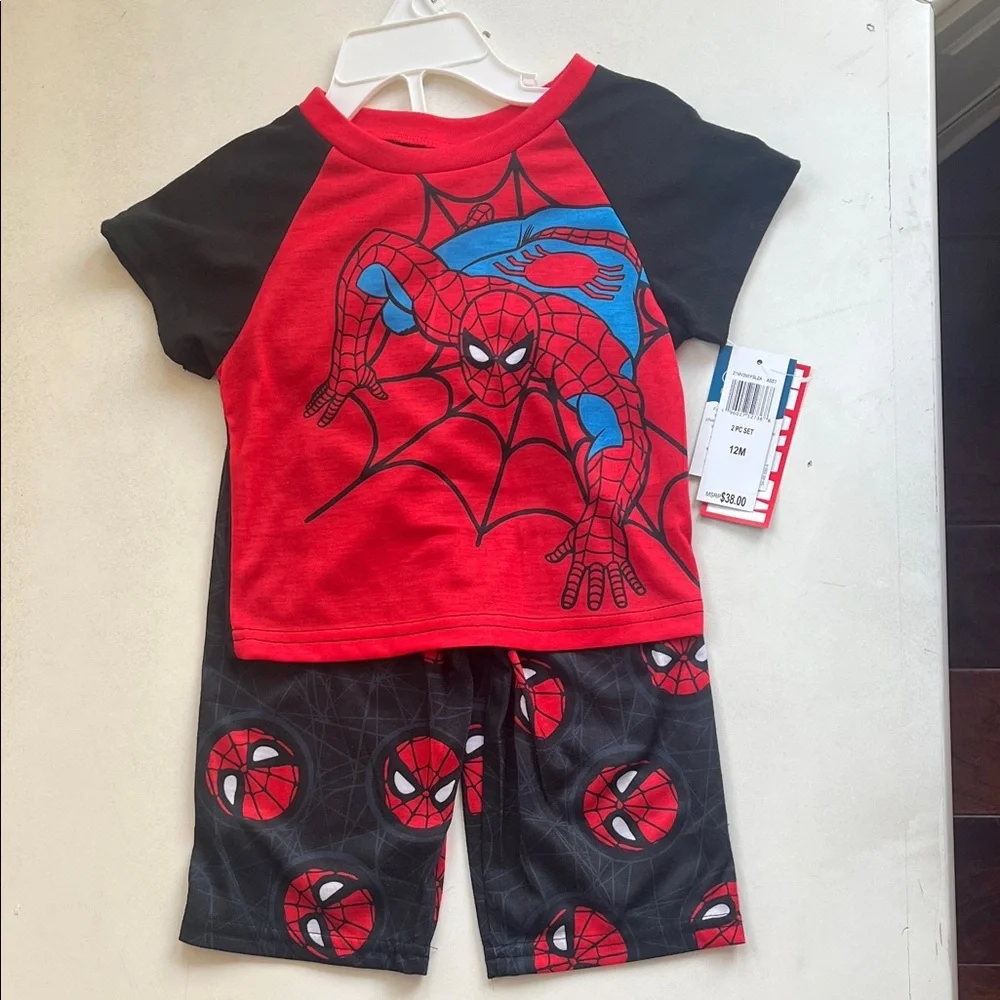 Marvel Spider-Man Red and Black Kids Pajama Set